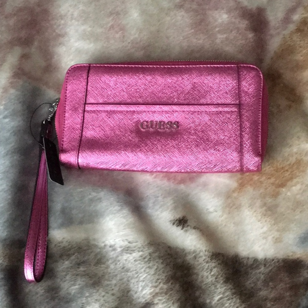 Brand New! Metallic Pink Guess Wallet